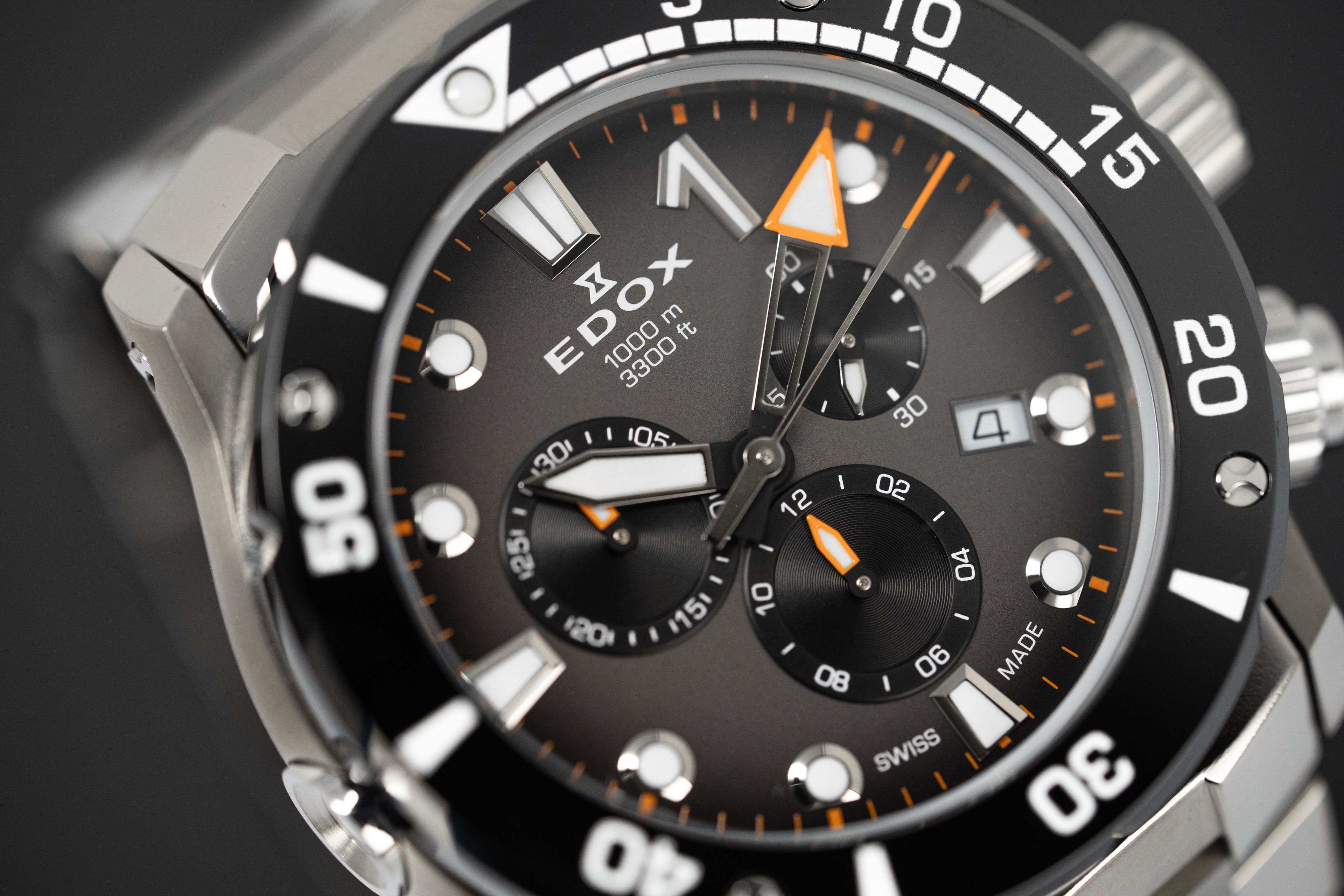 Edox Men's Watch CO-1 Chronograph Black Titanium