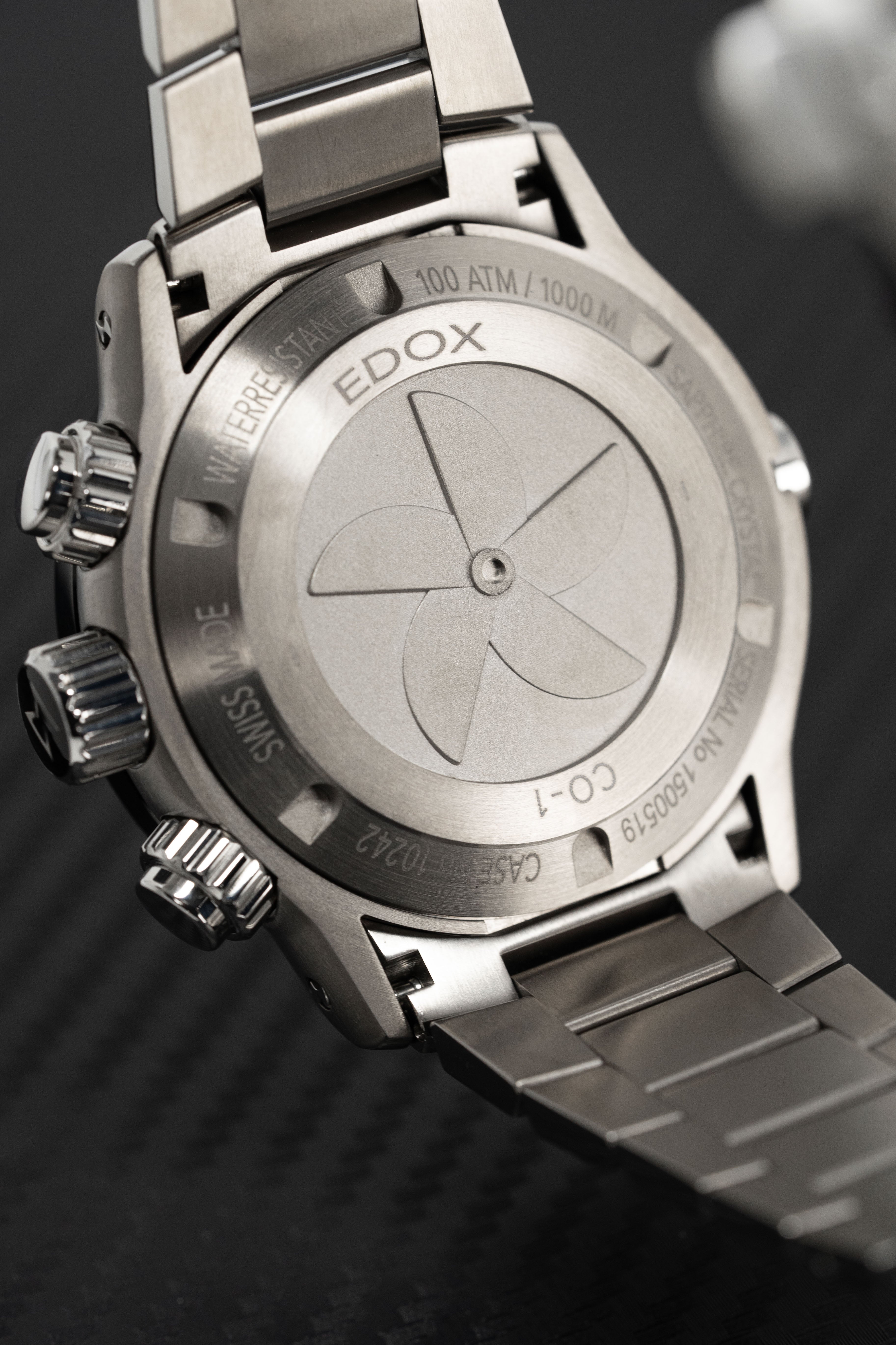 Edox Men's Watch CO-1 Chronograph Black Titanium