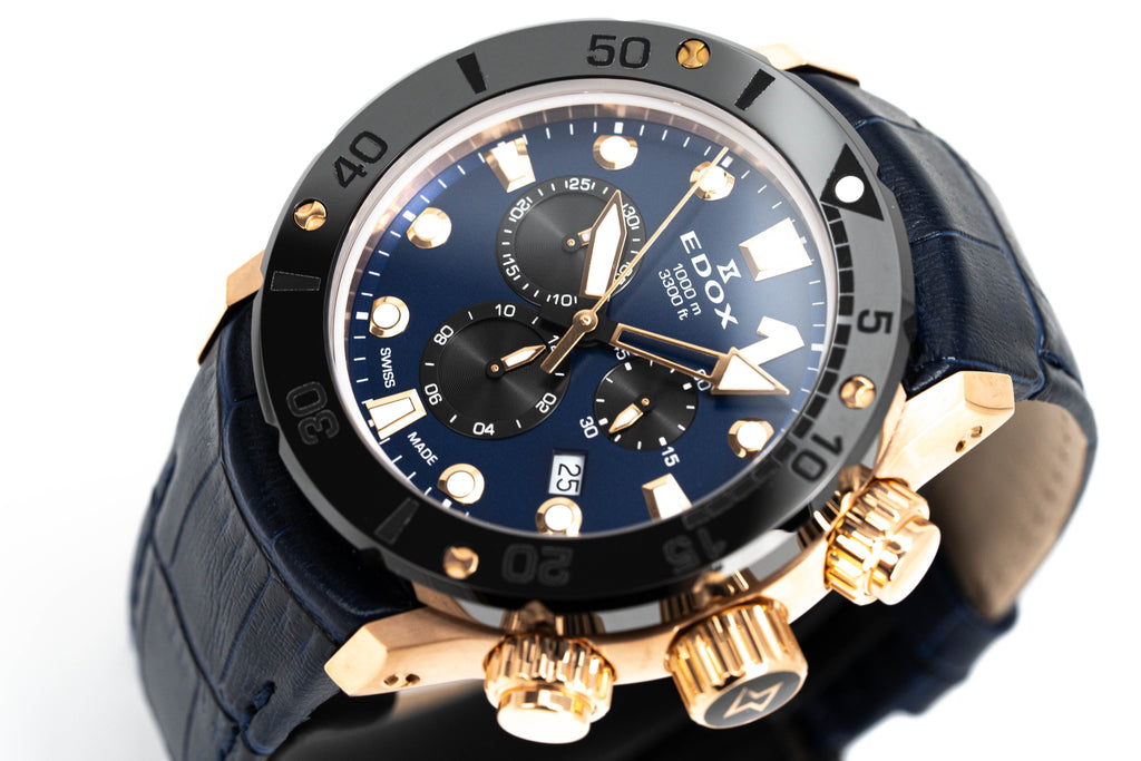Edox Men's Watch CO-1 Chronograph Blue