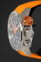 Edox Men's Watch Chronorally Chronograph Orange