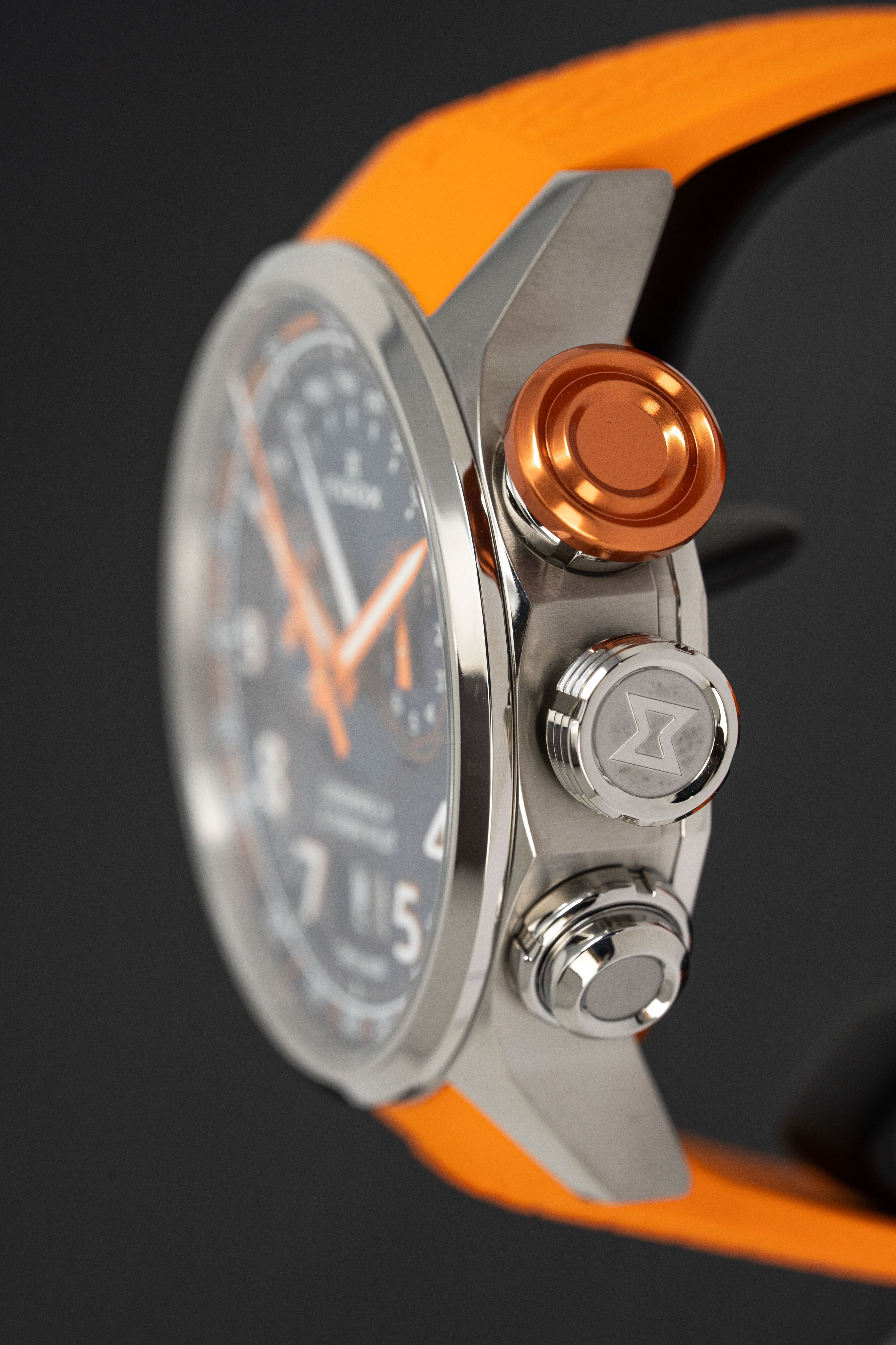 Edox Men's Watch Chronorally Chronograph Orange
