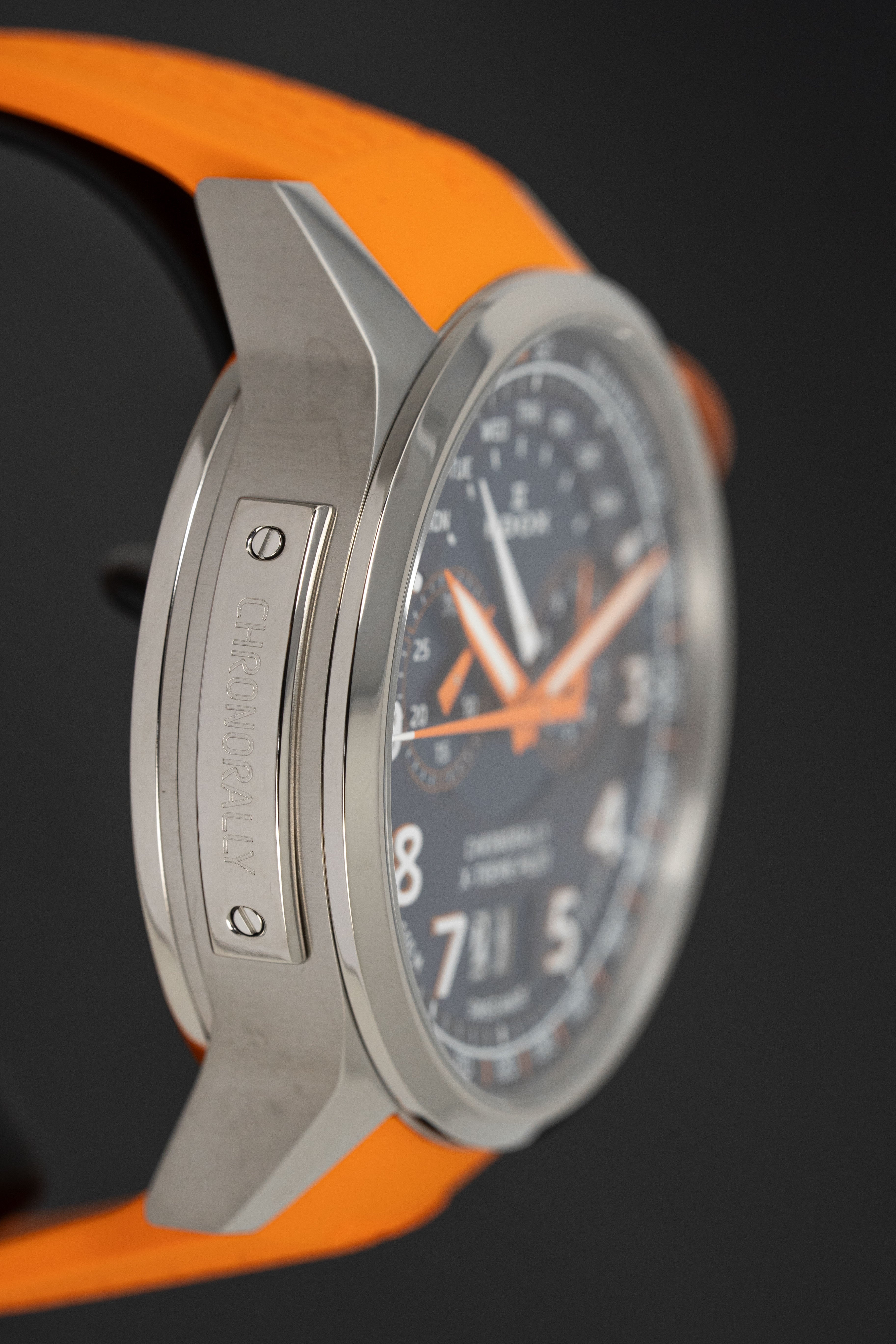 Edox Men's Watch Chronorally Chronograph Orange