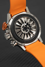 Edox Men's Watch Chronorally Chronograph Orange