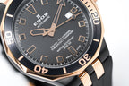 Edox Automatic Watch Delfin Diver Black Rose Gold 43mm