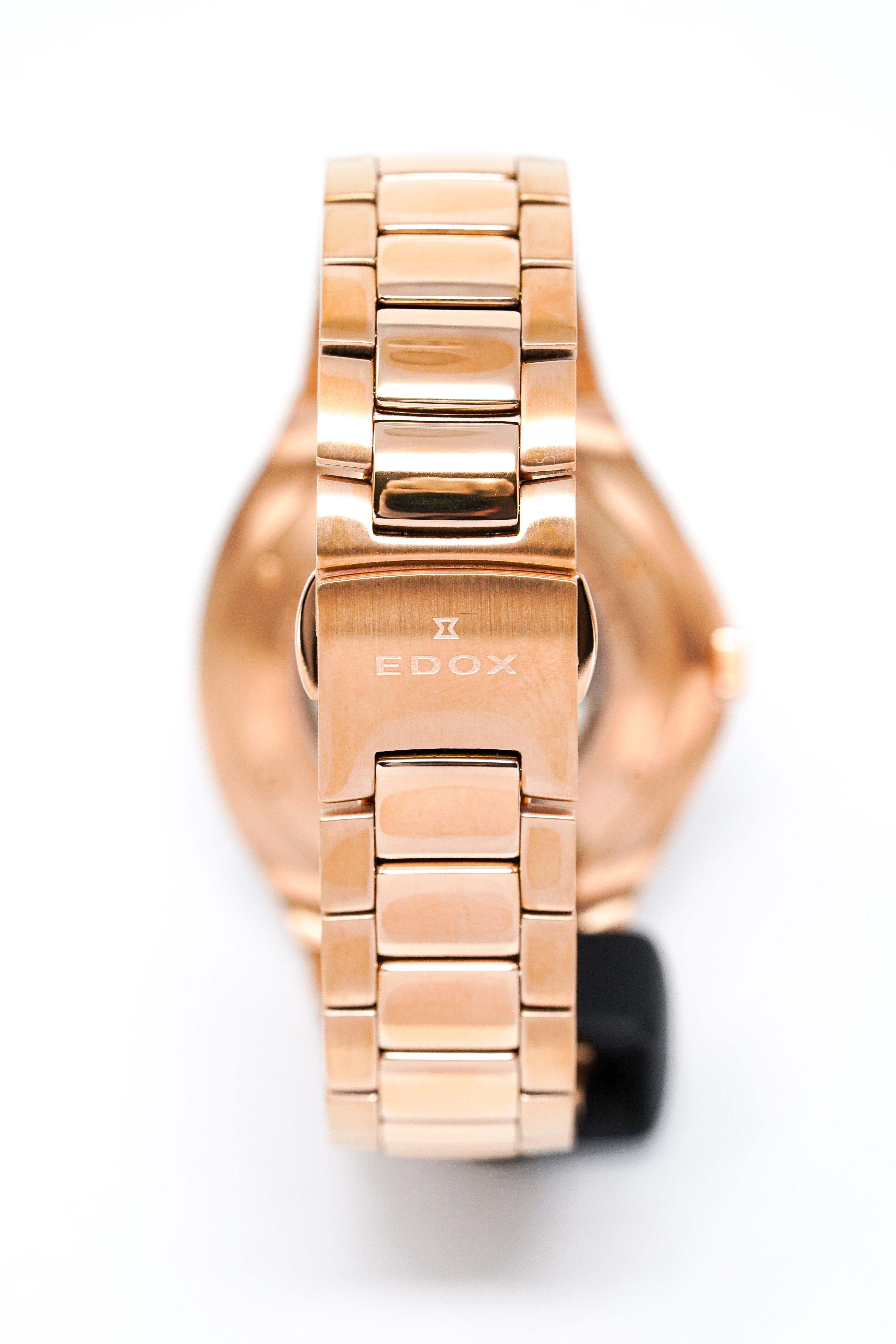 Edox Men's Automatic Watch Les Bèmonts Ultra Slim Blue Rose Gold 42mm
