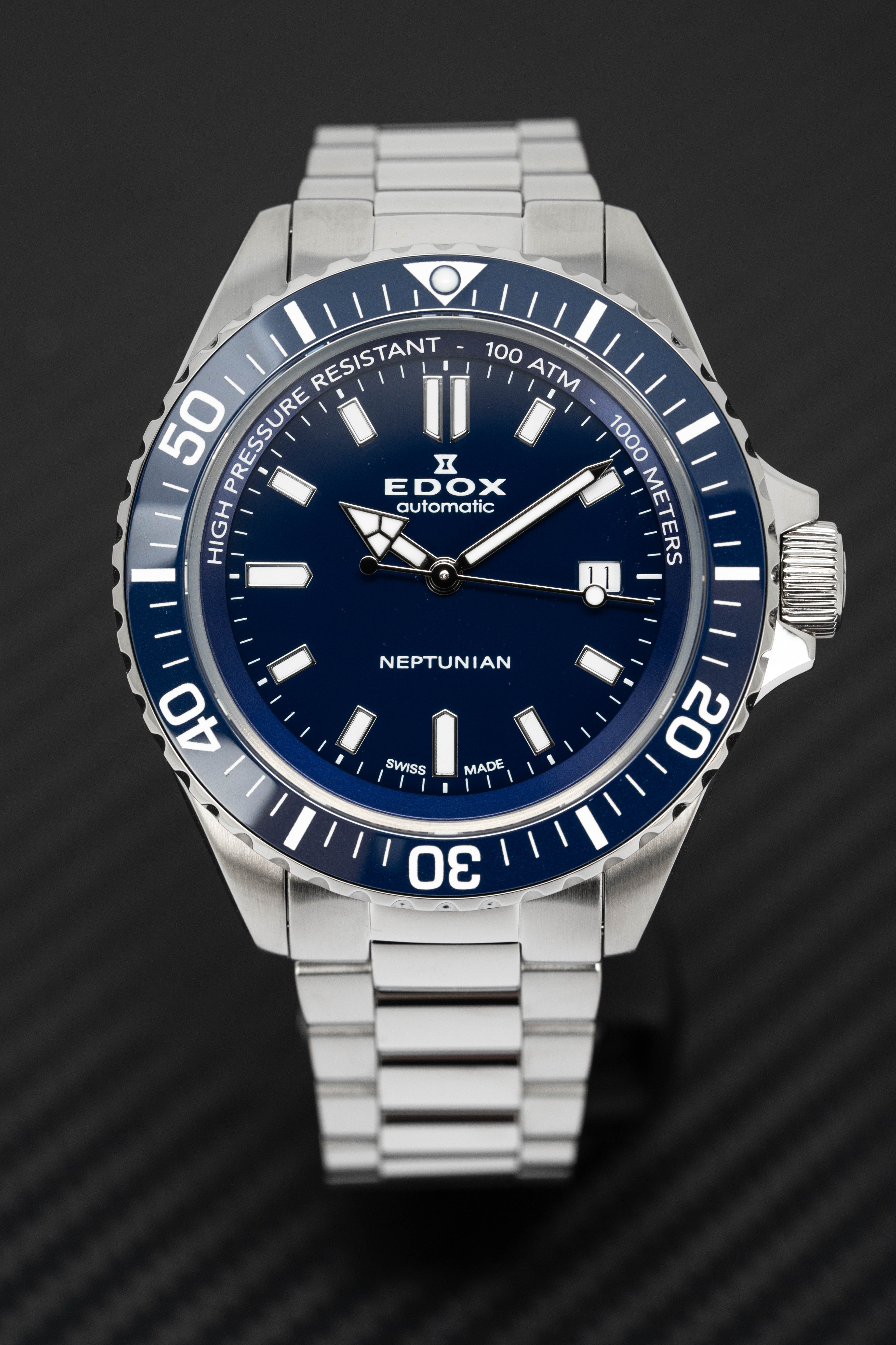 Edox Men's Watch Neptunian Automatic Steel Blue