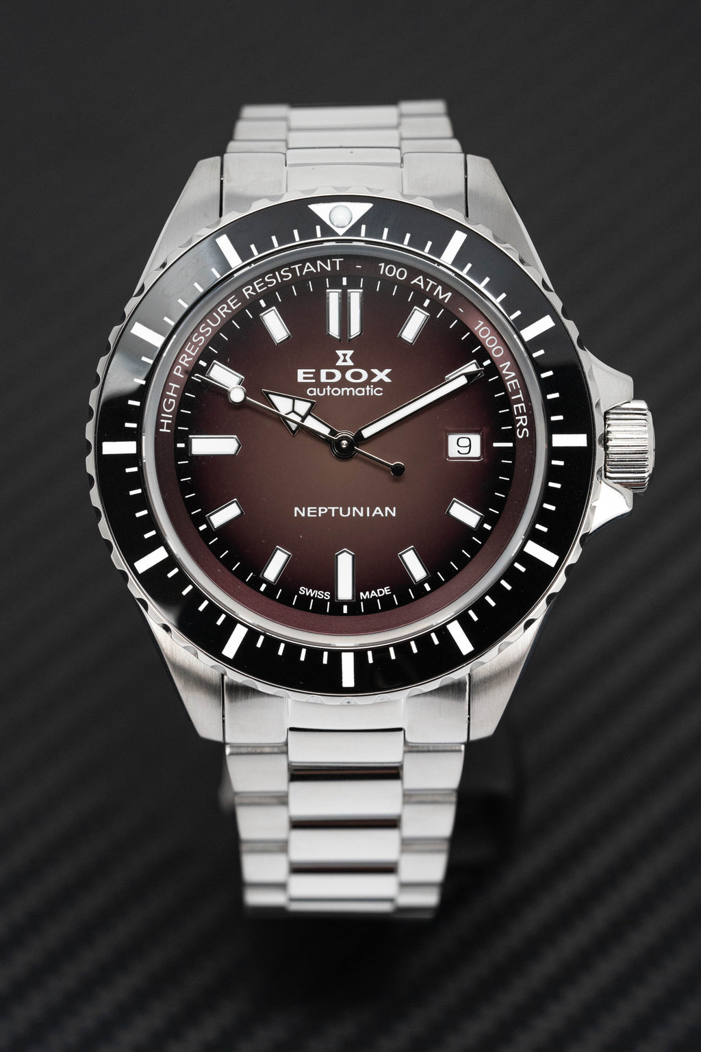 Edox Men's Watch Neptunian Automatic Bordeaux