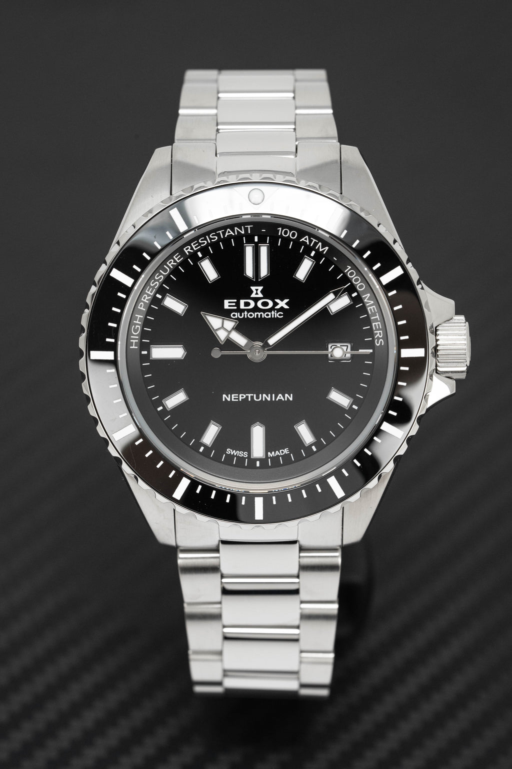 Edox Men's Watch Neptunian Automatic Black