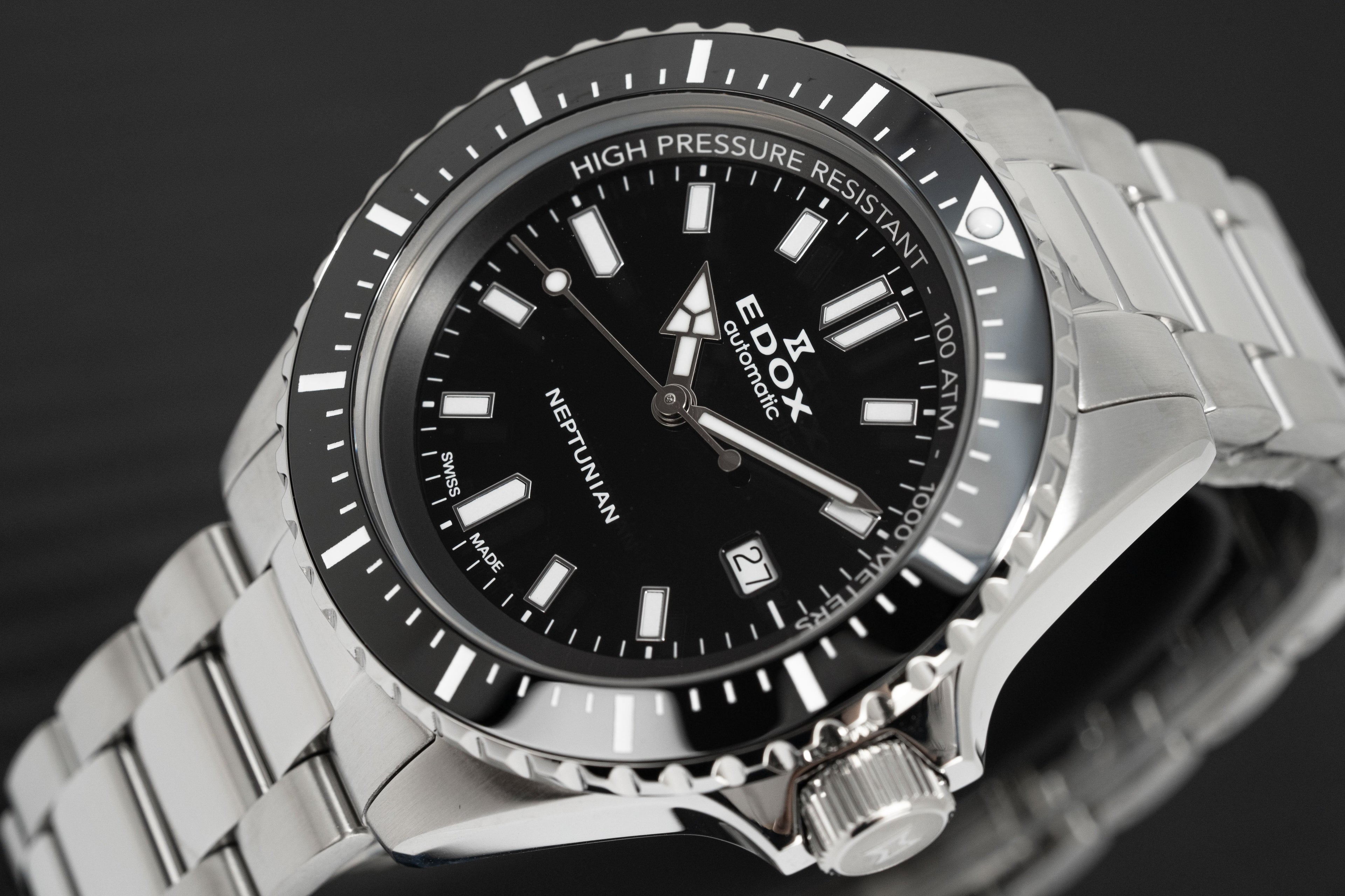 Edox Men's Watch Neptunian Automatic Black