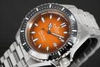 Edox Men's Watch Neptunian Sky Diver Automatic Steel Orange