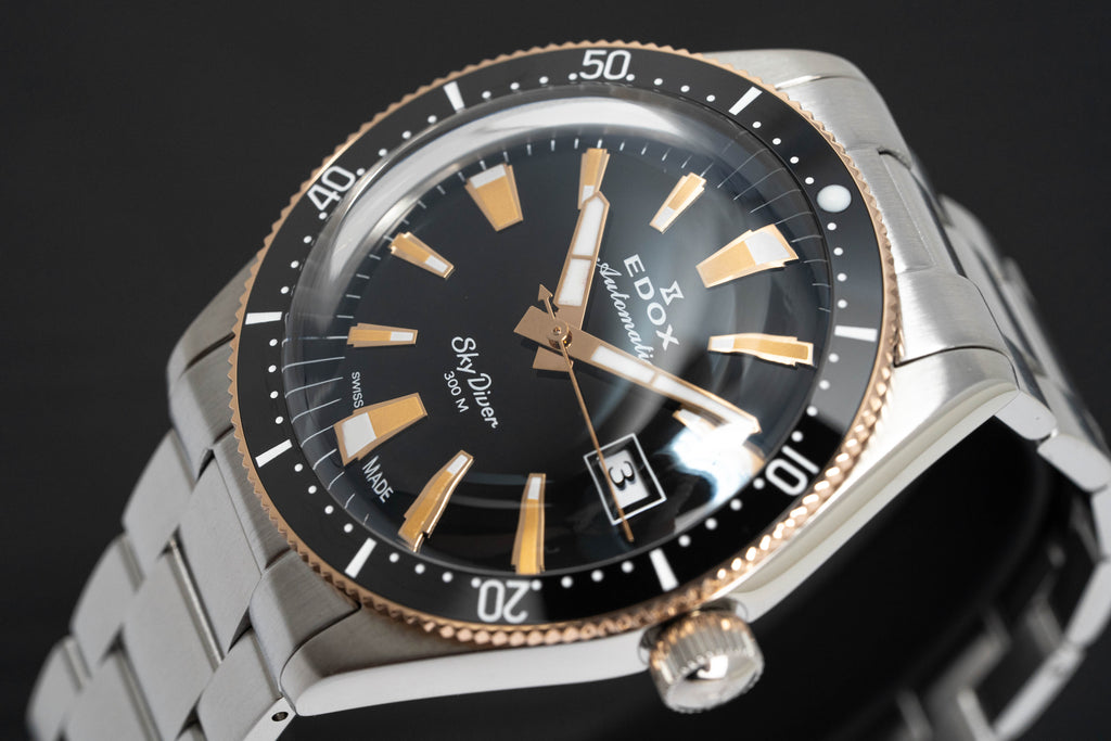 Edox Men's Watch Limited Edition Sky Diver Automatic Black