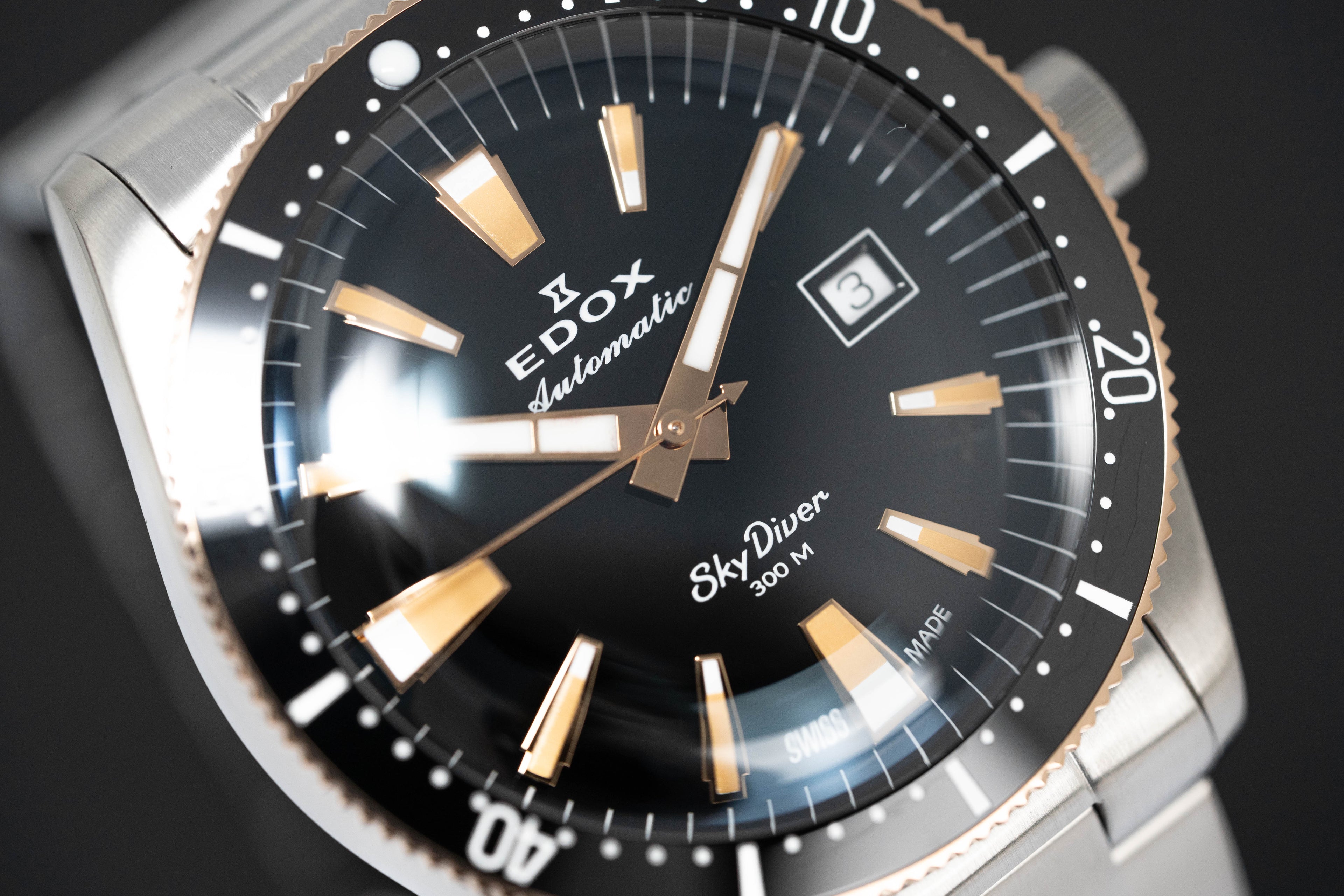 Edox Men's Watch Limited Edition Sky Diver Automatic Black
