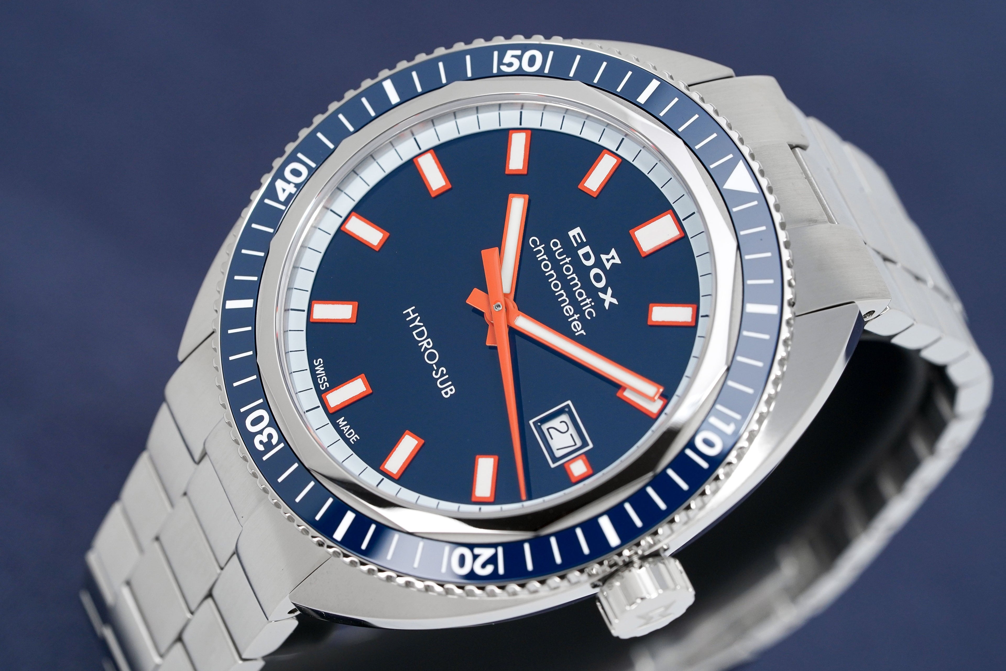 Edox Watch Hydro-Sub 1965 Chronometer Limited Edition Blue