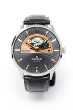 Edox Men's Automatic Watch Les Vauberts Open Heart Rose Gold 43mm