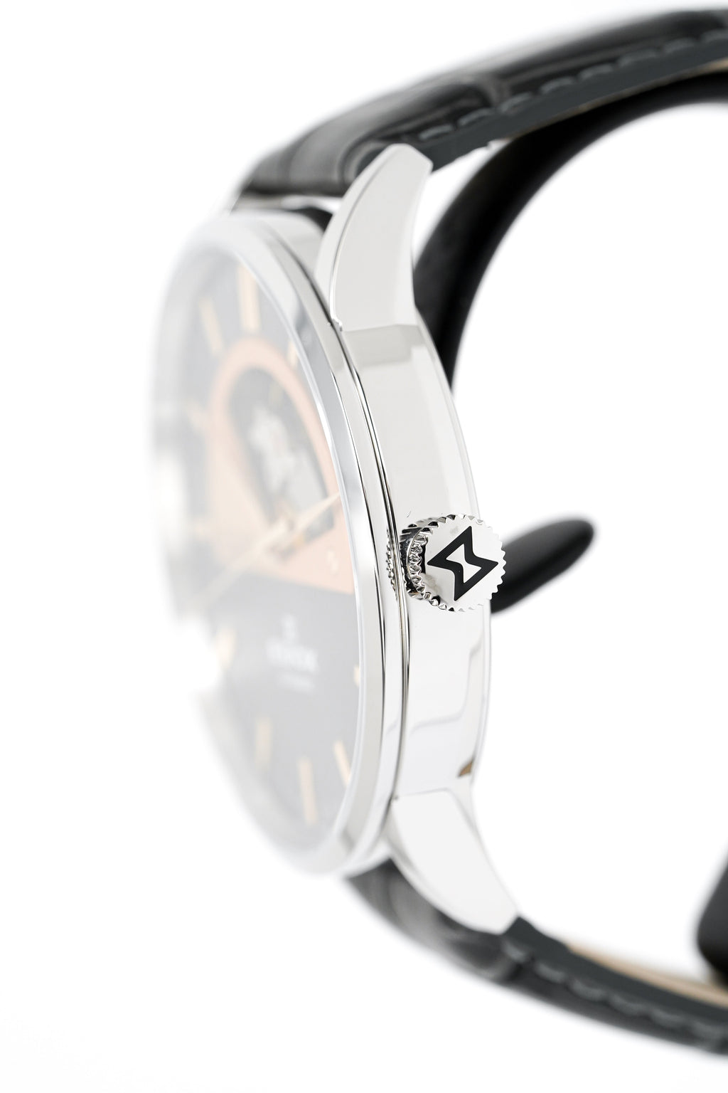 Edox Men's Automatic Watch Les Vauberts Open Heart Rose Gold 43mm
