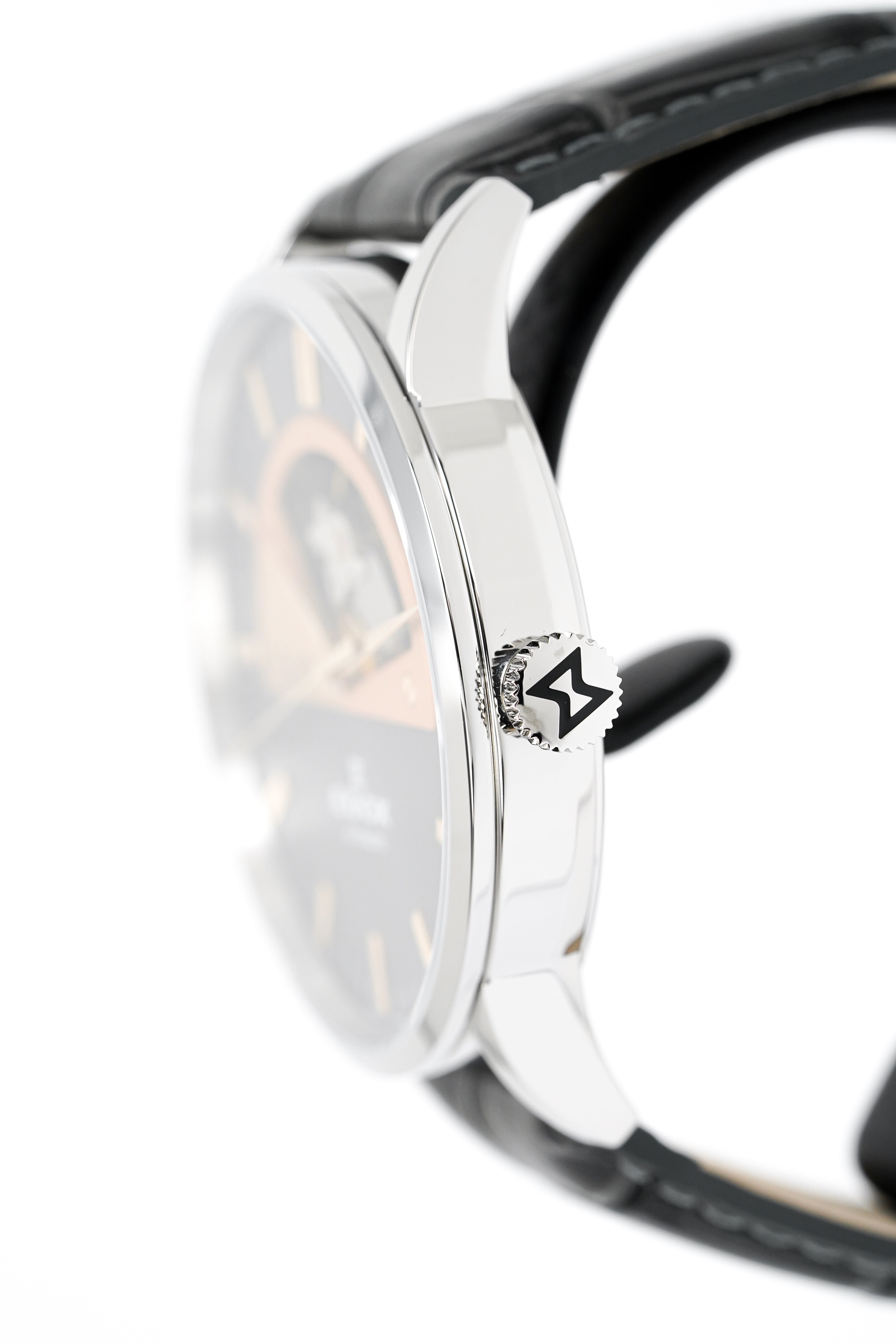 Edox Men's Automatic Watch Les Vauberts Open Heart Rose Gold 43mm