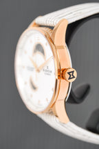 Edox Women's Automatic Watch Les Vauberts Open Heart Rose Gold 37mm