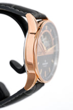 Edox Women's Automatic Watch Les Vauberts Open Heart 37mm Black Rose Gold
