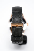 Edox Women's Automatic Watch Les Vauberts Open Heart 37mm Black Rose Gold