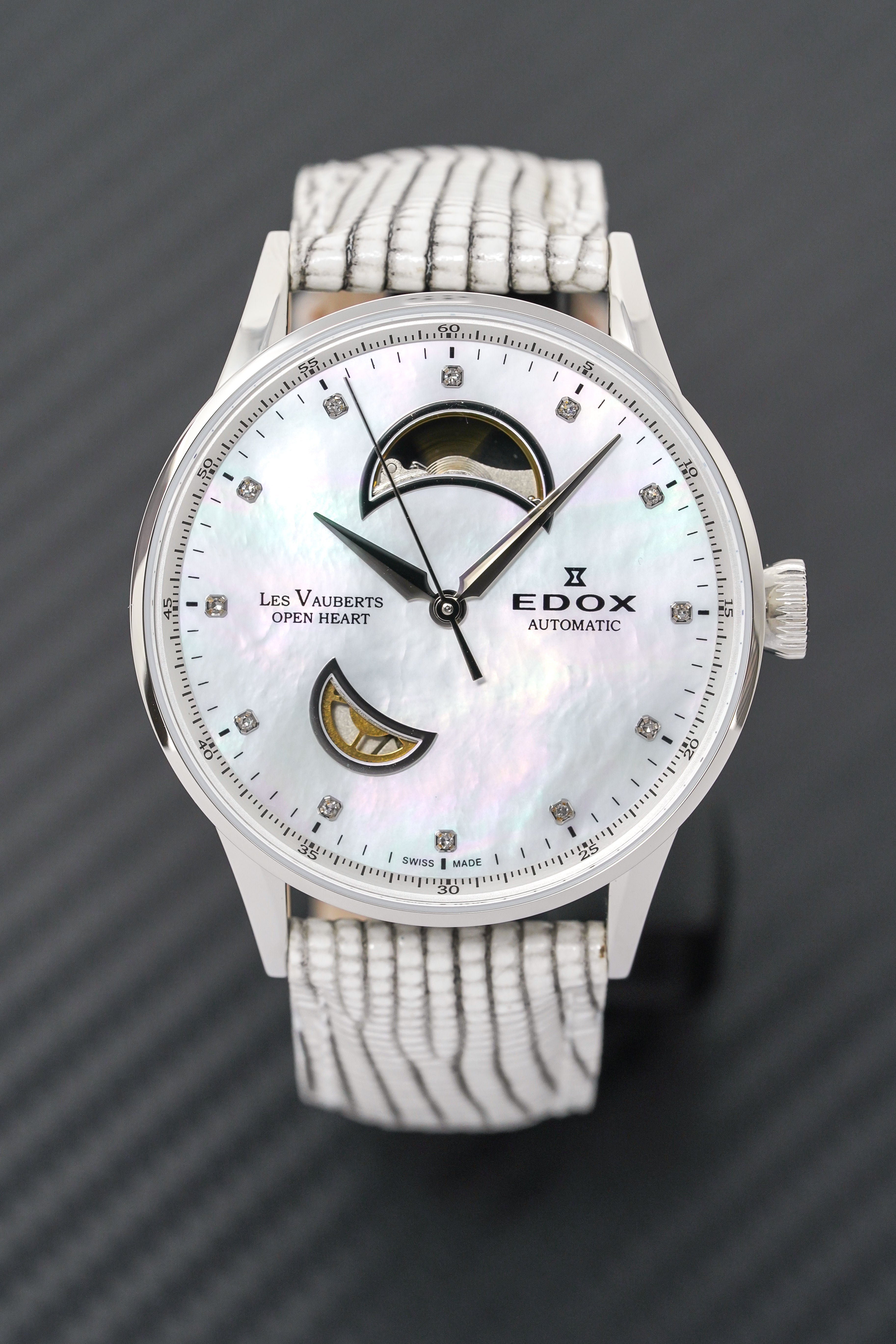 Edox Women's Automatic Watch Les Vauberts Open Heart 37mm