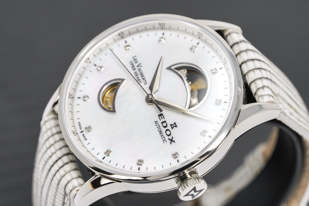 Edox Women's Automatic Watch Les Vauberts Open Heart 37mm