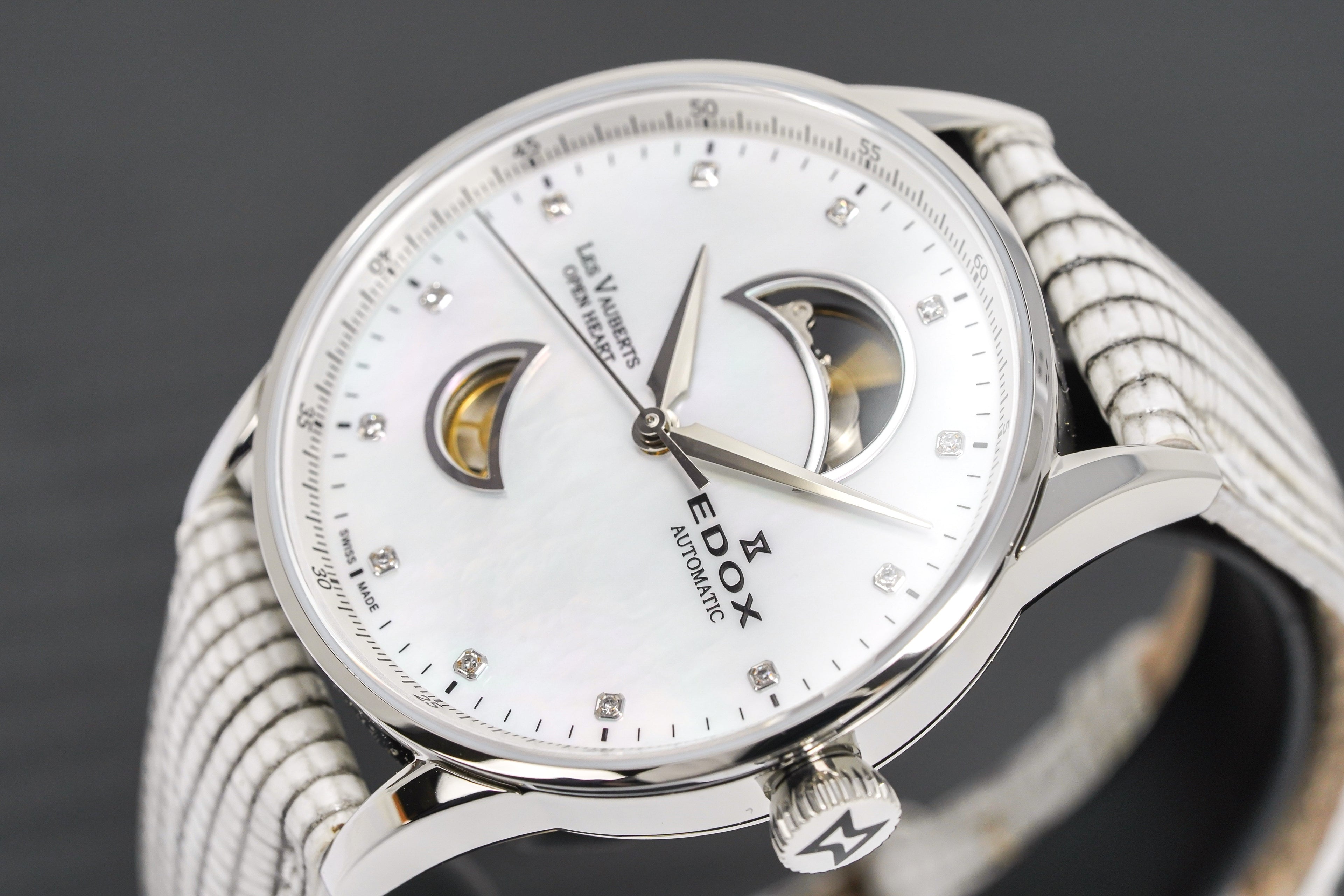 Edox Women's Automatic Watch Les Vauberts Open Heart 37mm