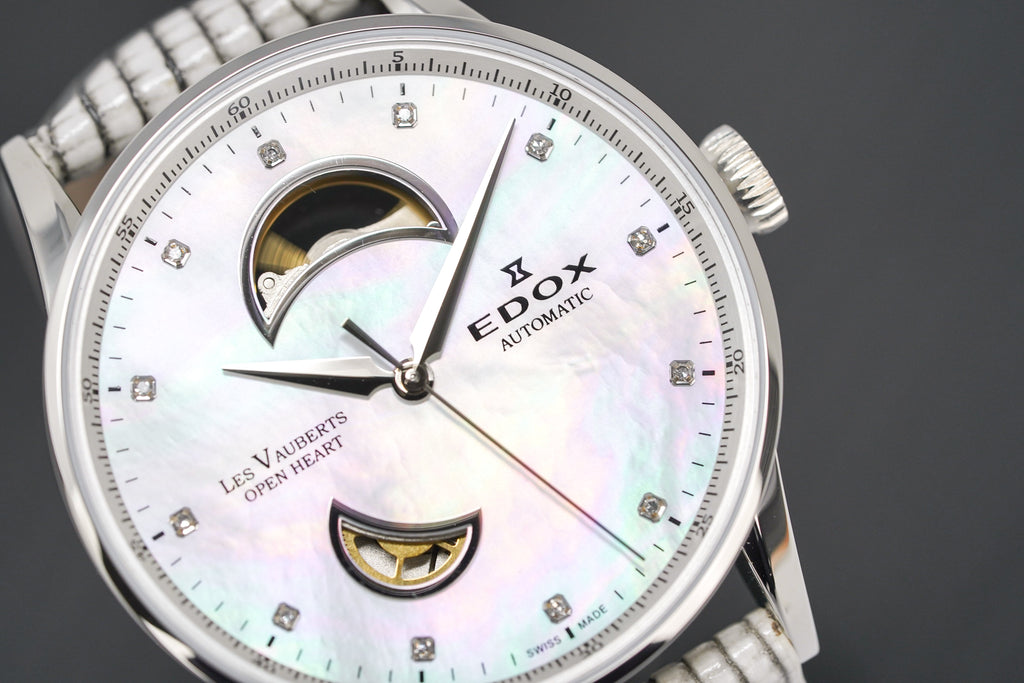 Edox Women's Automatic Watch Les Vauberts Open Heart 37mm