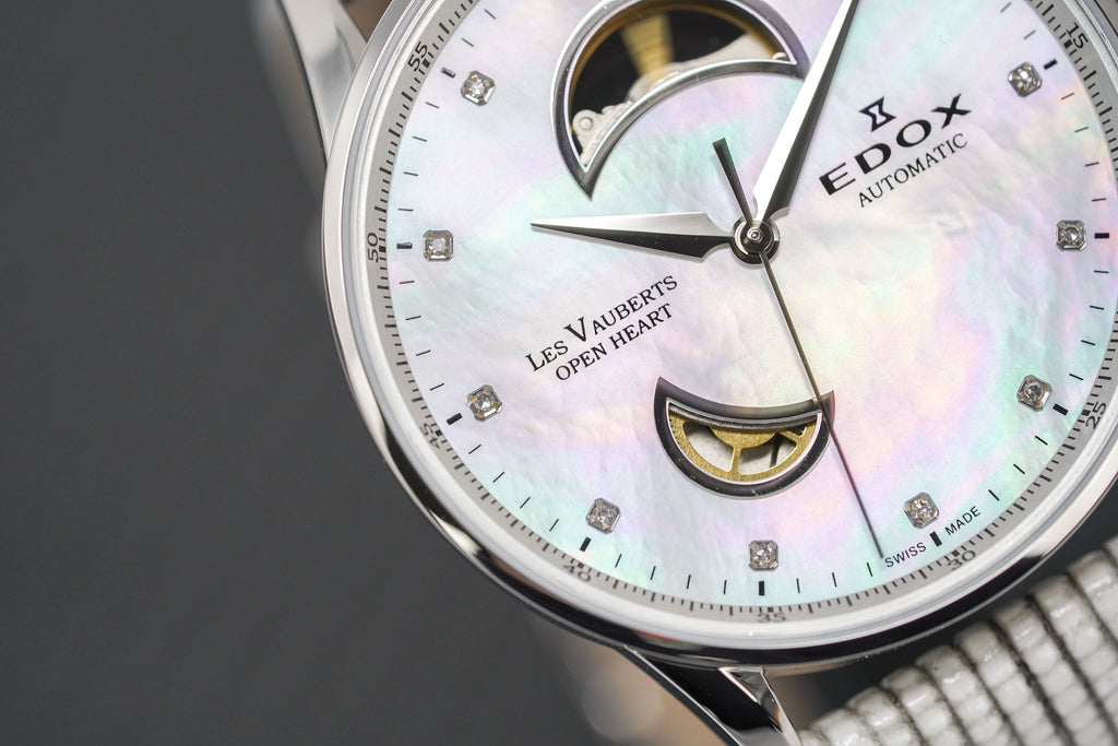 Edox Women's Automatic Watch Les Vauberts Open Heart 37mm