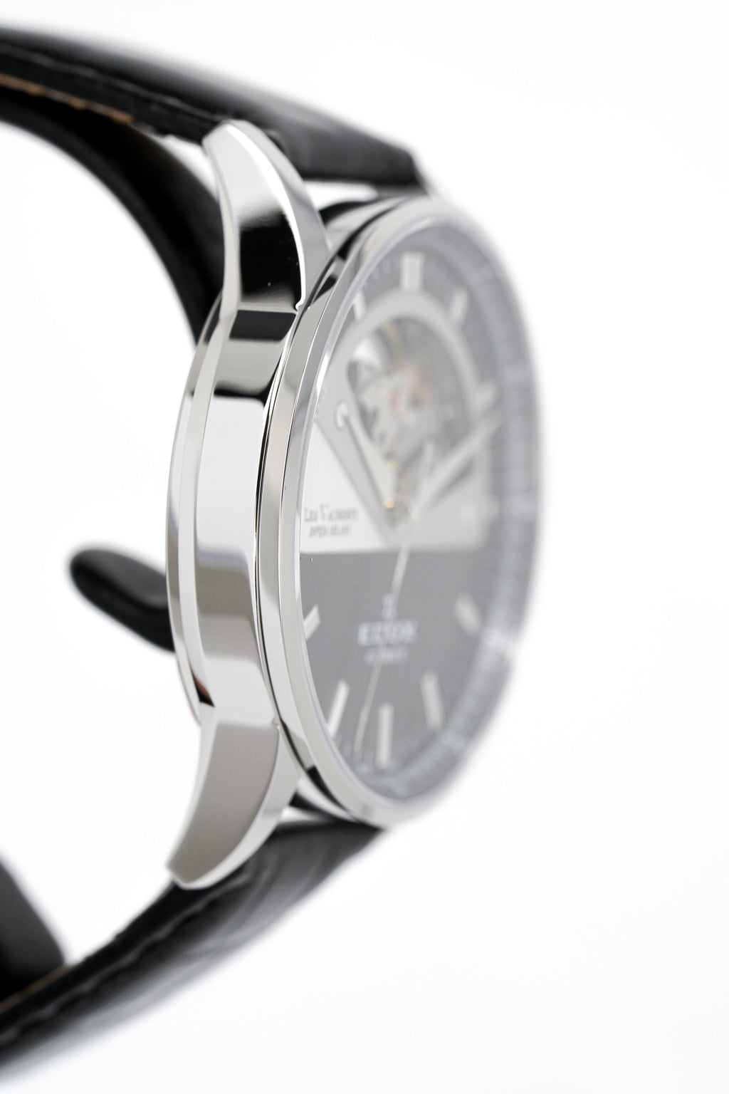 Edox Women's Automatic Watch Les Vauberts Open Heart 37mm Black