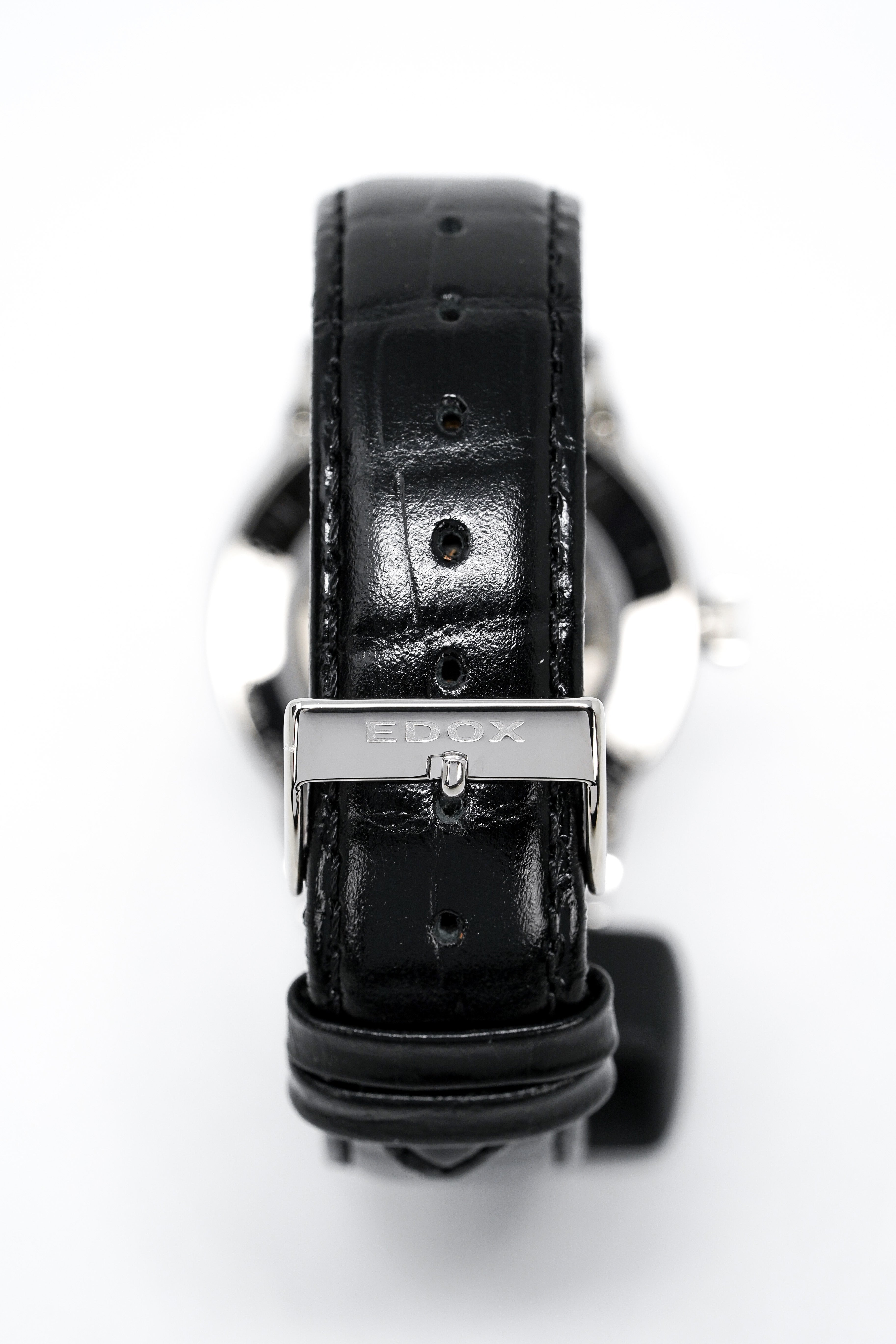 Edox Women's Automatic Watch Les Vauberts Open Heart 37mm Black
