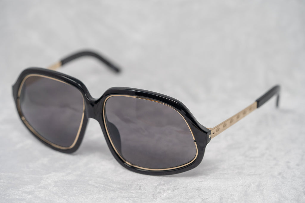 Eley Kishimoto Women's Sunglasses Angular Jackie-O Gold Black