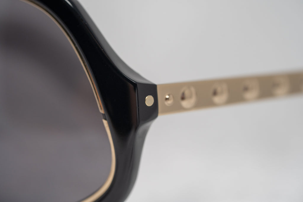 Eley Kishimoto Women's Sunglasses Angular Jackie-O Gold Black