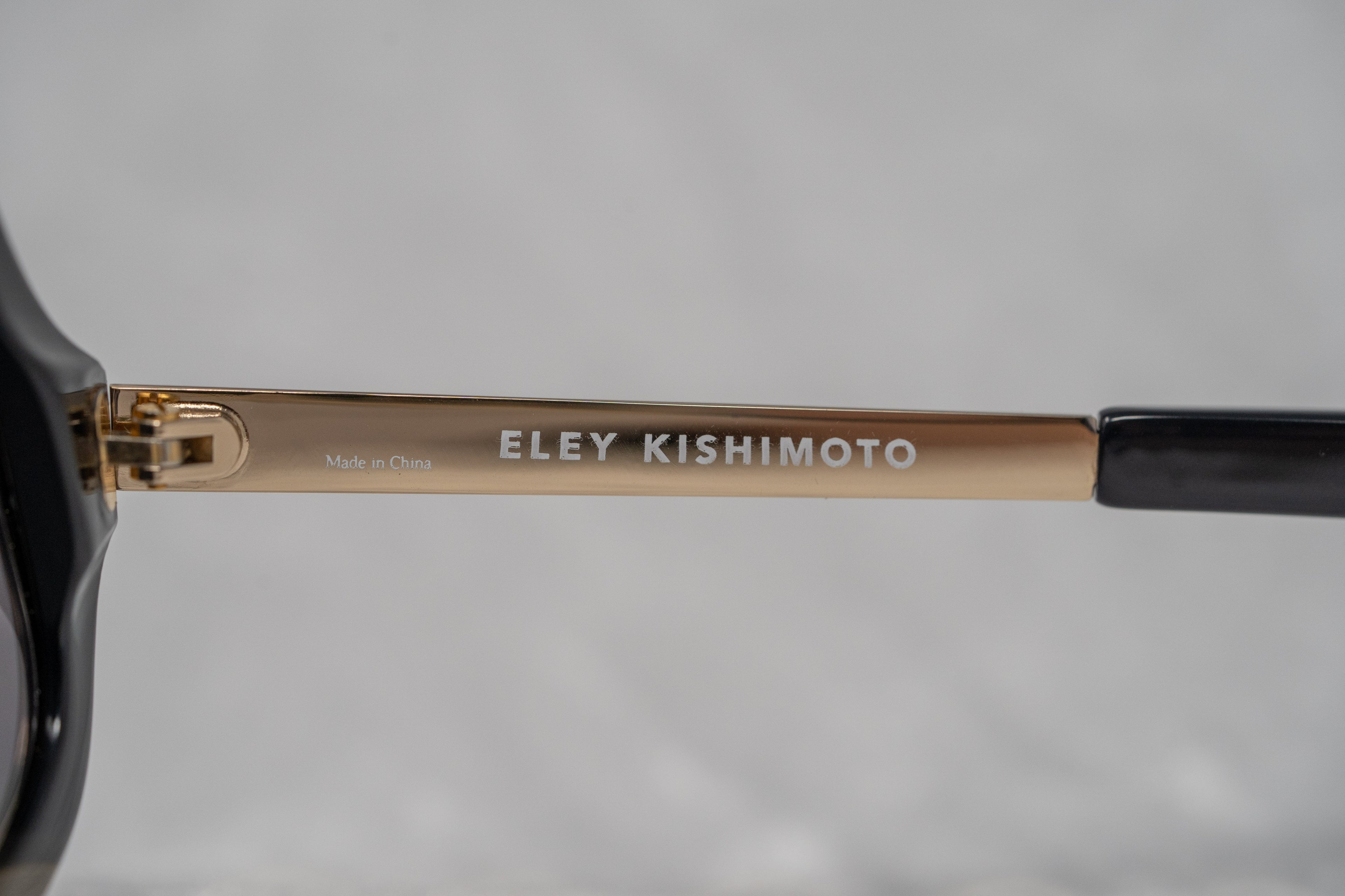 Eley Kishimoto Women's Sunglasses Angular Jackie-O Gold Black