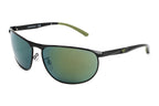 Emporio Armani Men's Sunglasses Wraparound Black/Green