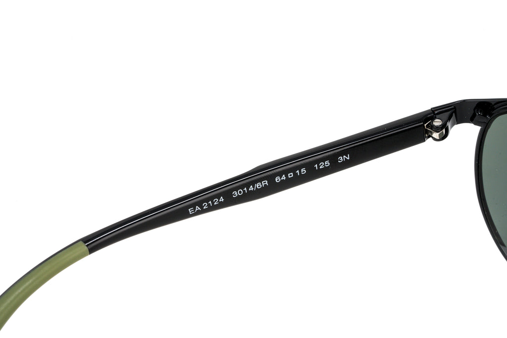 Emporio Armani Men's Sunglasses Wraparound Black/Green
