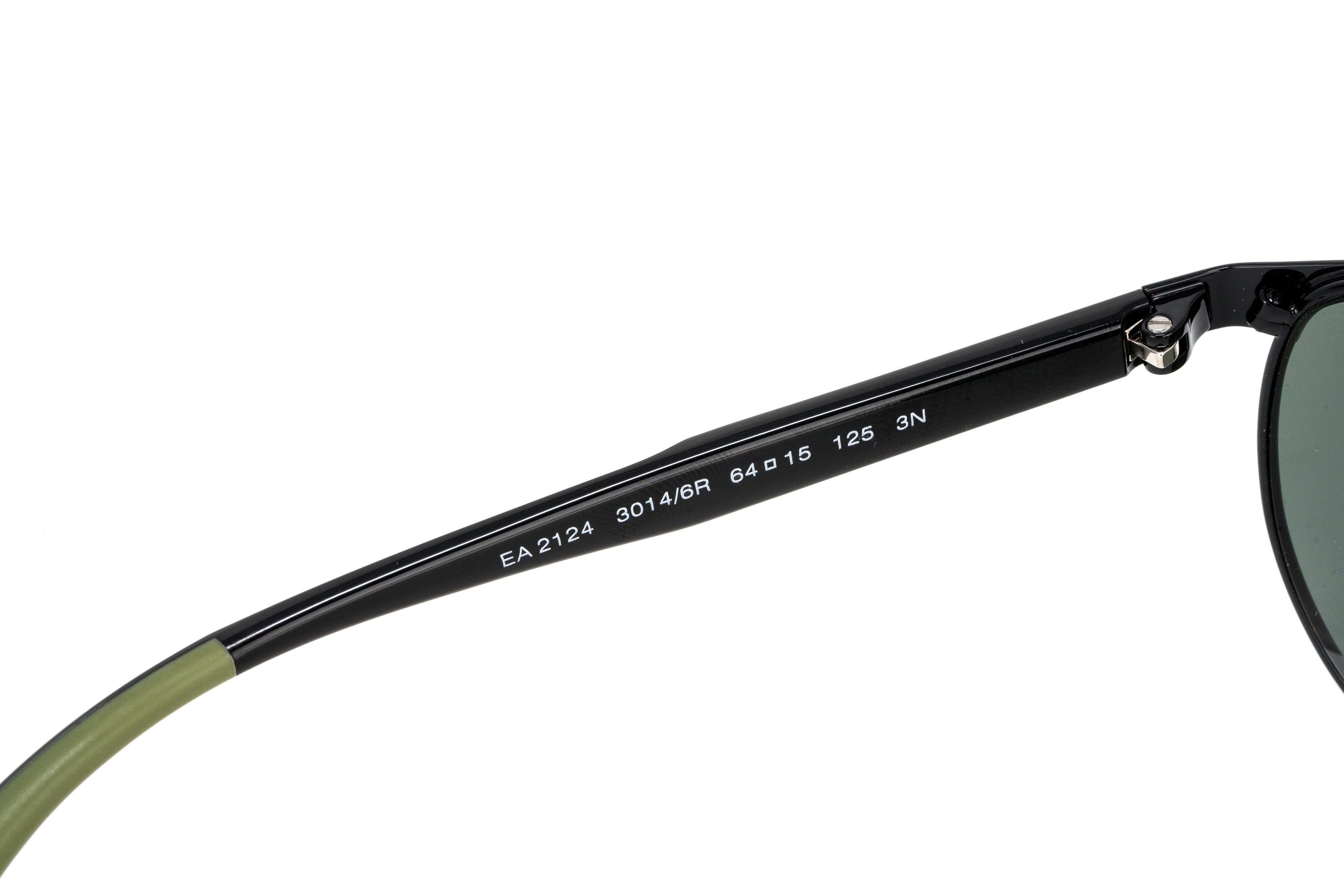 Emporio Armani Men's Sunglasses Wraparound Black/Green