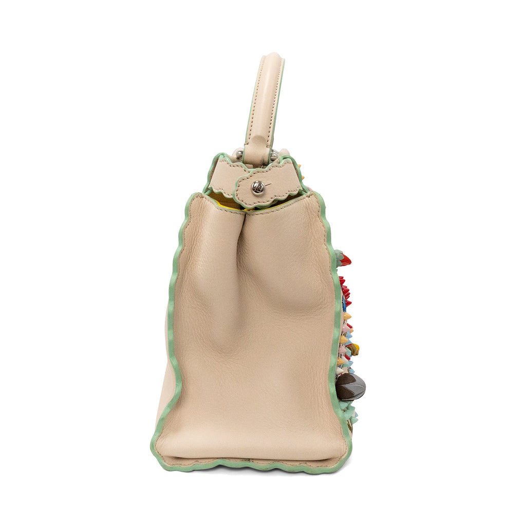Fendi 'Peekaboo Embroidered' Top Handle Bag