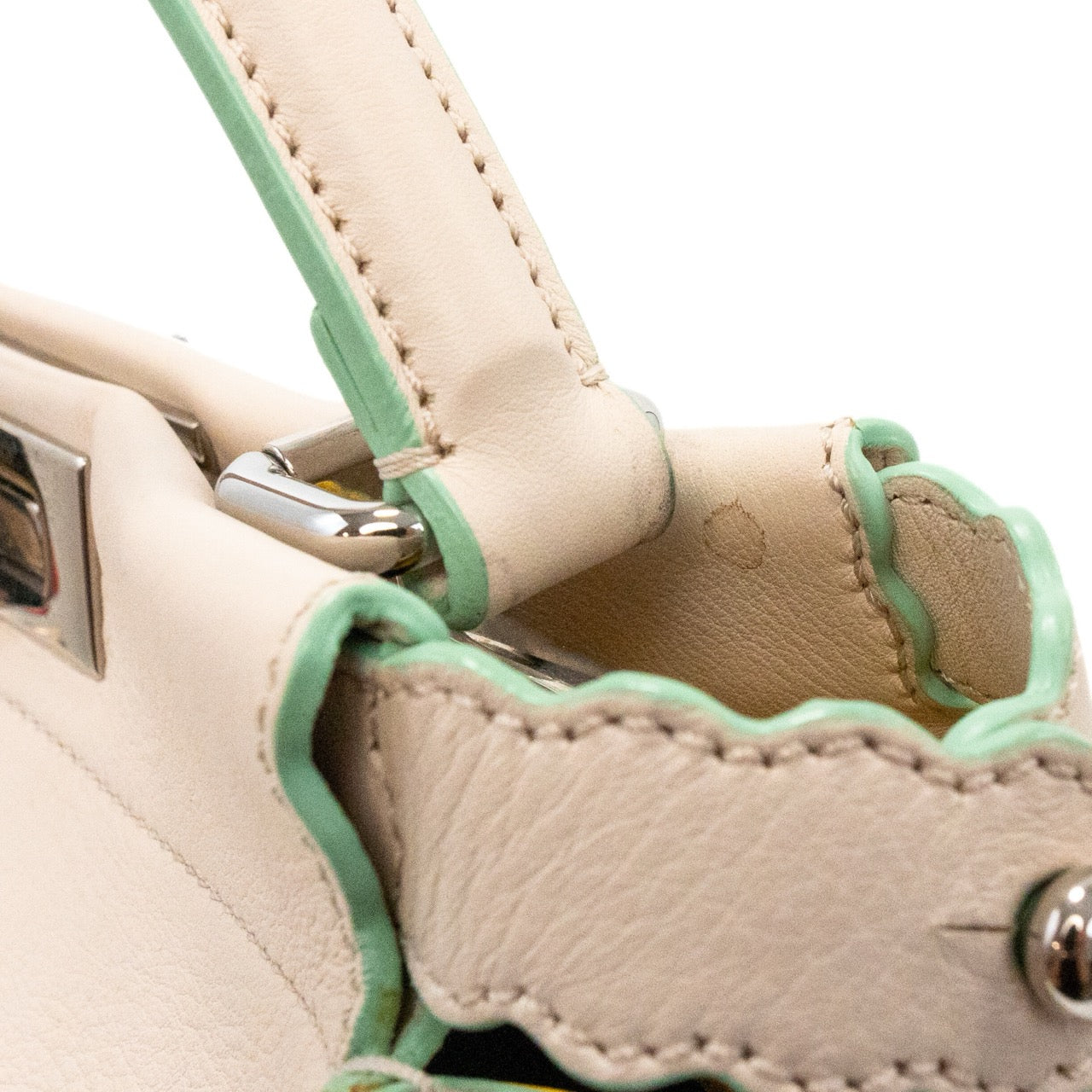 Fendi 'Peekaboo Embroidered' Top Handle Bag