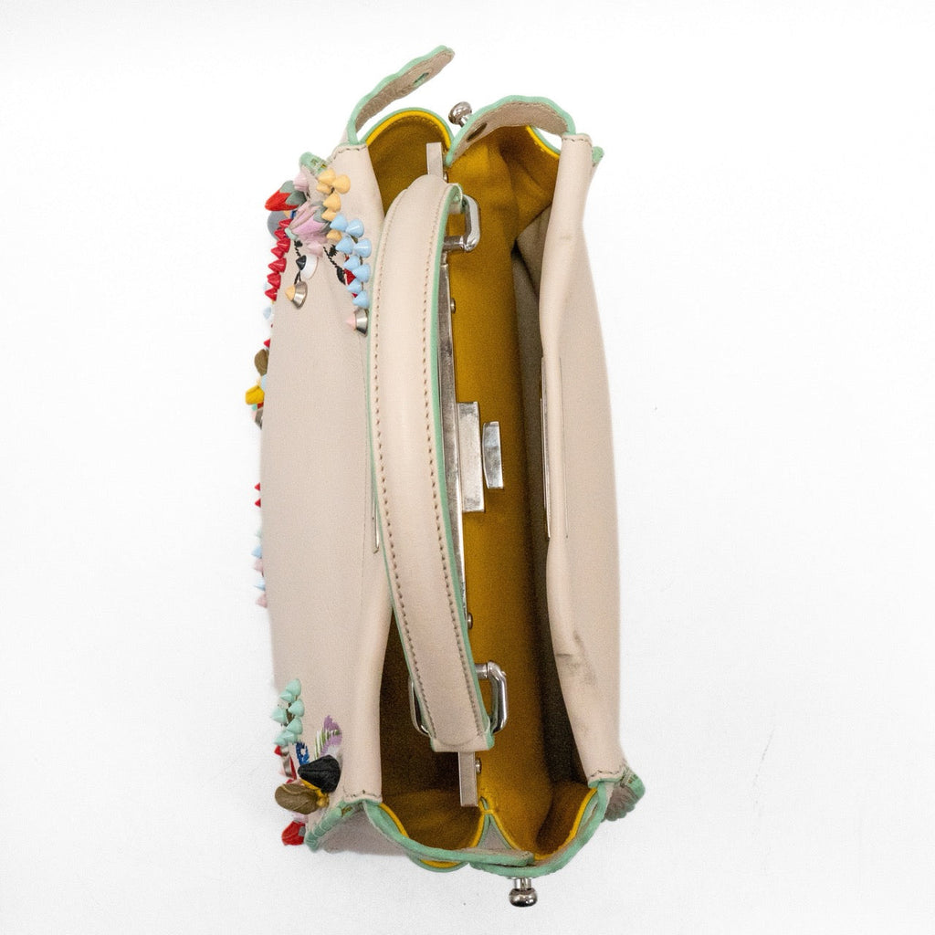 Fendi 'Peekaboo Embroidered' Top Handle Bag