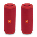 JBL Flip 4 Portable Waterproof Bluetooth Speaker - Pair (Red)
