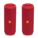 JBL Flip 4 Portable Waterproof Bluetooth Speaker - Pair (Red)
