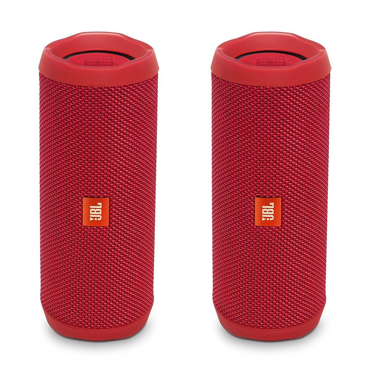 JBL Flip 4 Portable Waterproof Bluetooth Speaker - Pair (Red)
