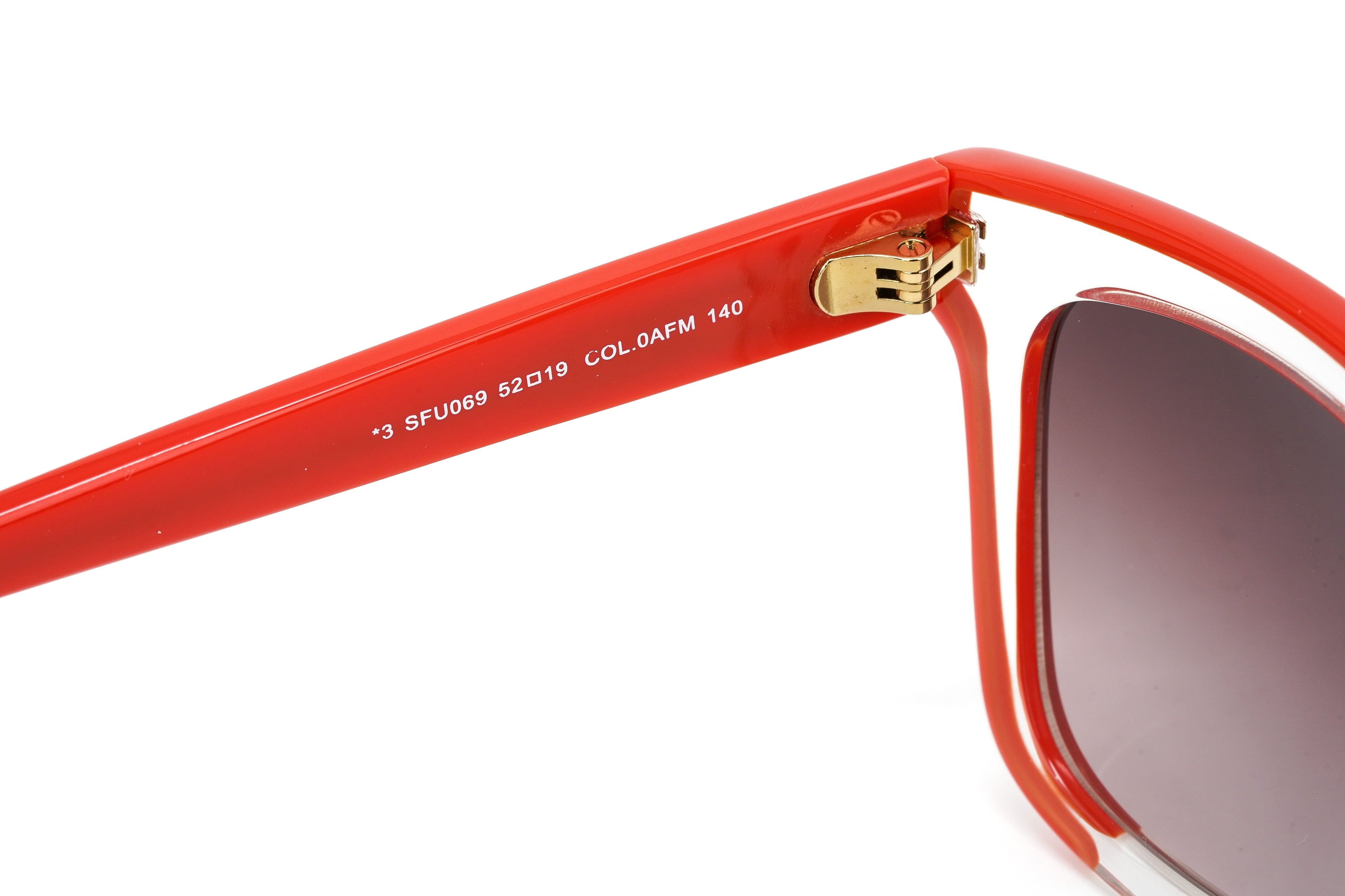 Furla Women's Sunglasses Classic Square Clear/Red