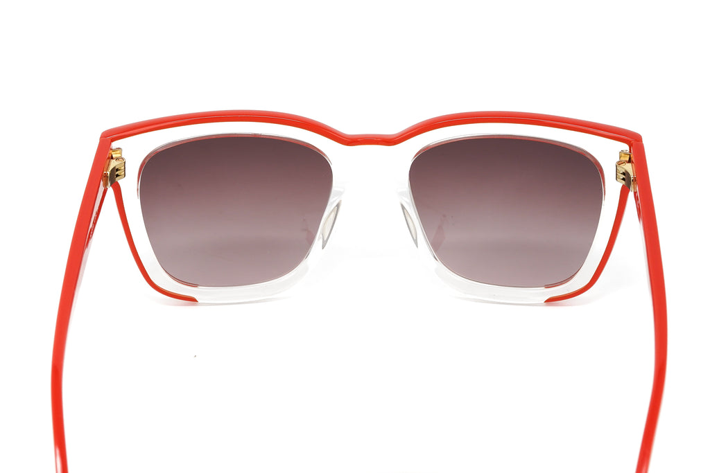 Furla Women's Sunglasses Classic Square Clear/Red