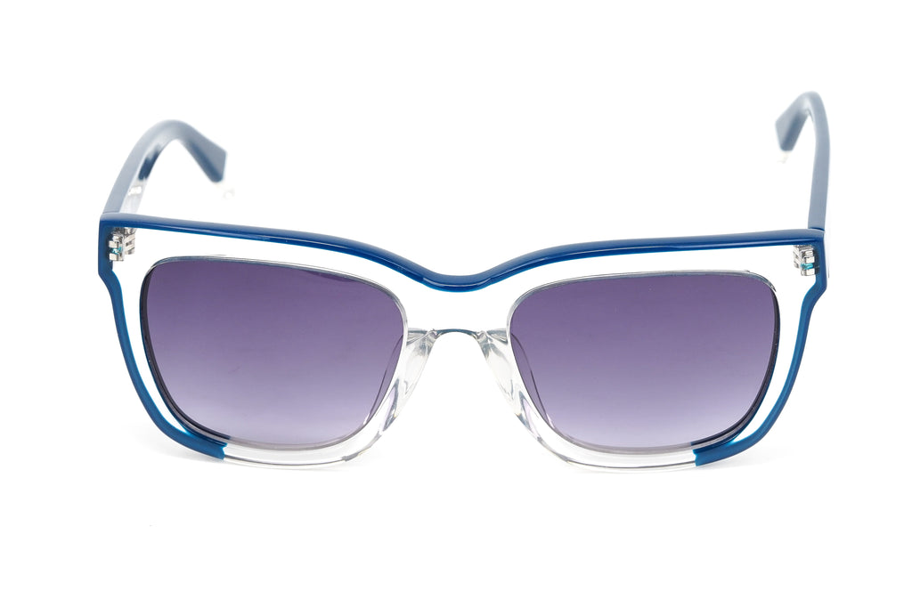 Furla Women's Sunglasses Classic Square Clear/Blue