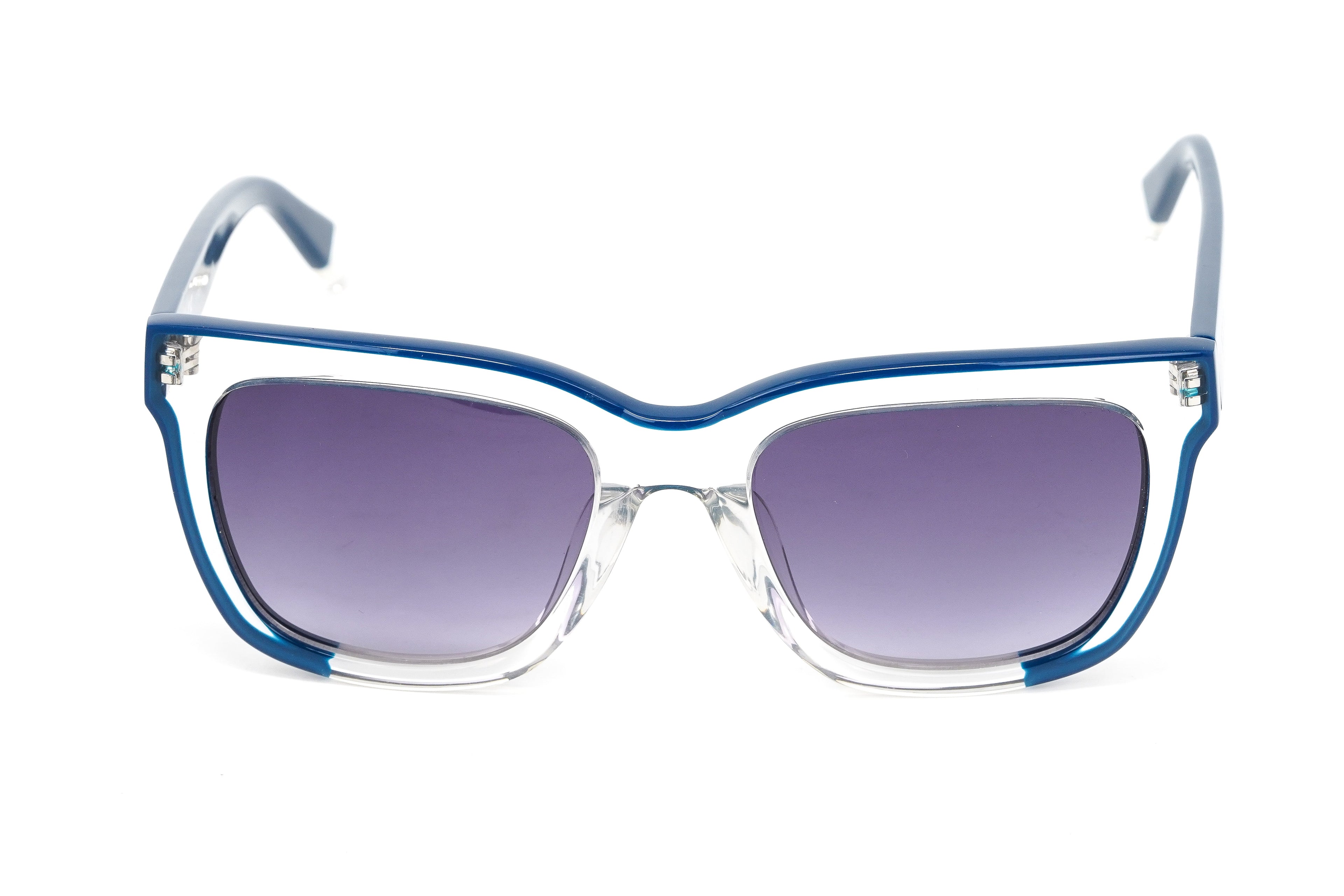 Furla Women's Sunglasses Classic Square Clear/Blue