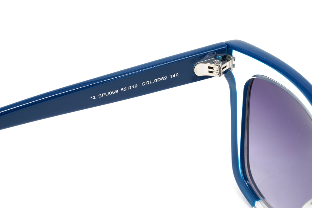 Furla Women's Sunglasses Classic Square Clear/Blue