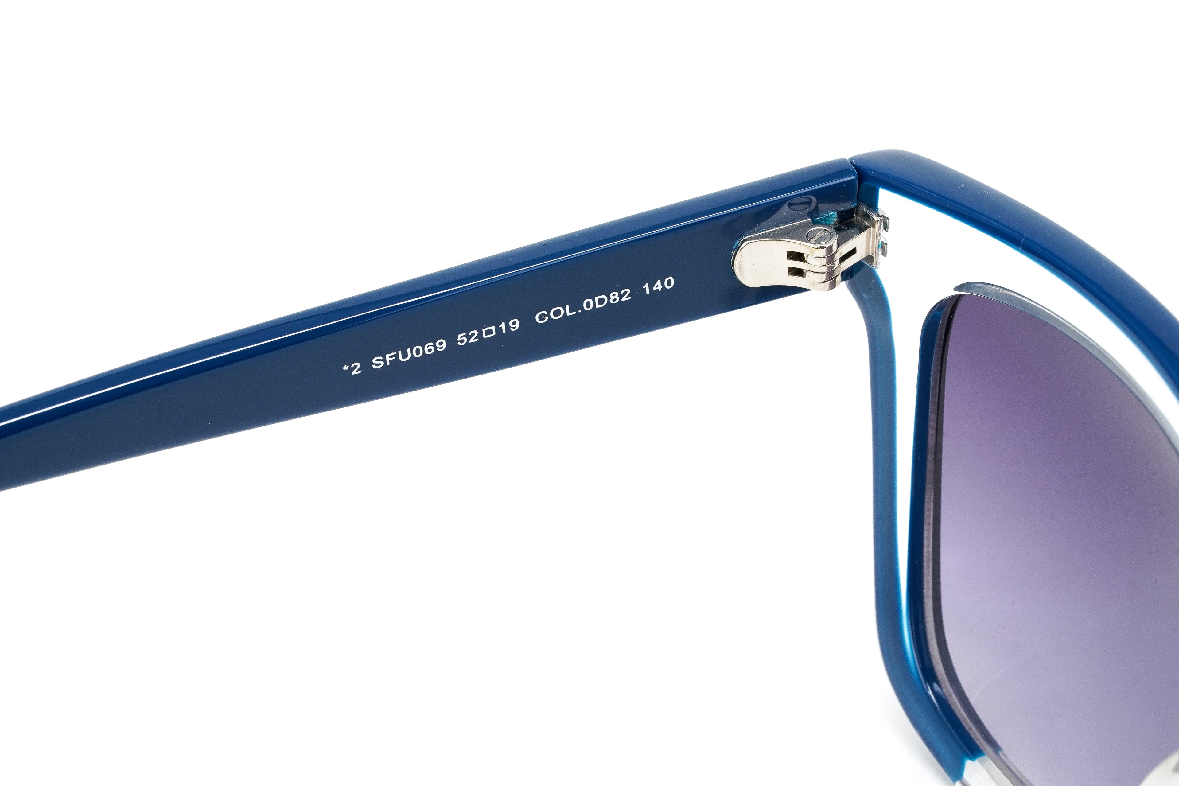 Furla Women's Sunglasses Classic Square Clear/Blue