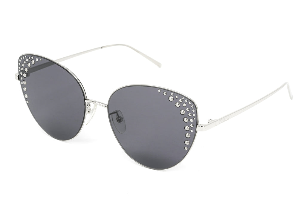Furla Women's Sunglasses Rimless Cat Eye Silver/Grey