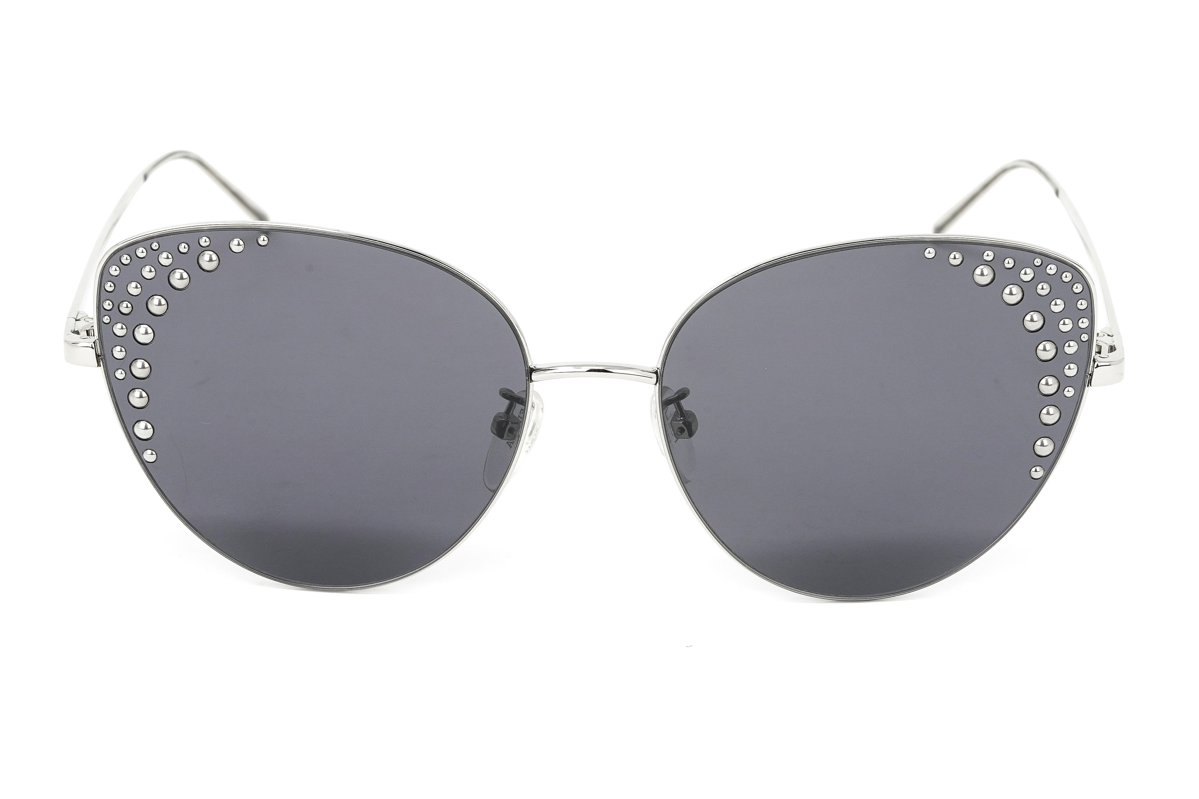 Furla Women's Sunglasses Rimless Cat Eye Silver/Grey
